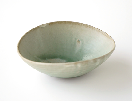 彩色灰釉　5寸楕円鉢