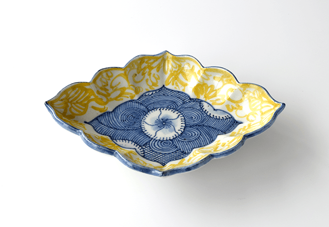 松浦ナオコ　タイル風皿 松浦ナオコ タイル風皿 （松浦ナオコ - gallery & design URUNO）
