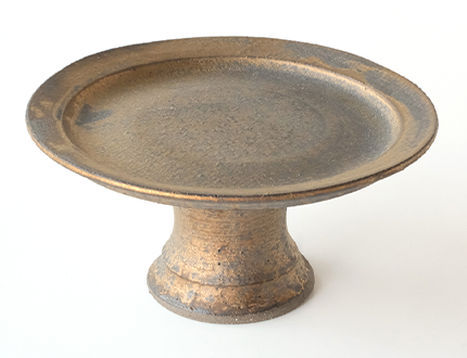 「銅彩釉　高台皿（大）」1830740029
